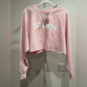 Double Zero Pink Cropped Sweatshirt